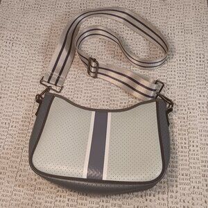 HAUTE SHORE women's 'Blair' Crossbody color block adjustable guitar strap purse